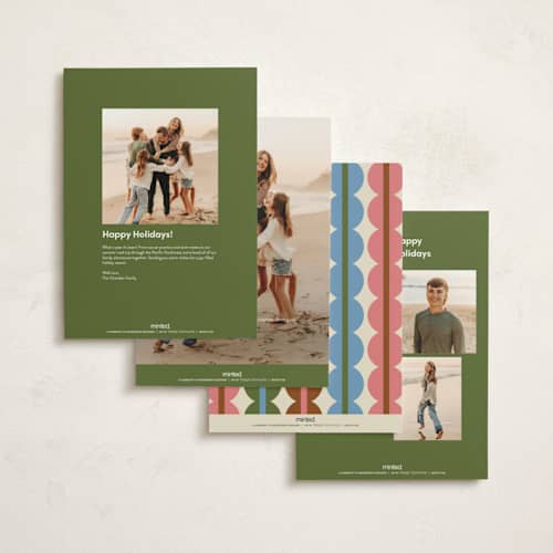 This is a olive holiday photo cards with standard by Inkblot Design called santa stop printing on signature in grand