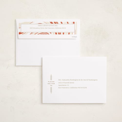 This is a peppermint holiday photo cards with standard by Oscar and Emma - Karly Depew called peppermint flavor printing on recycled smooth signature in grand
