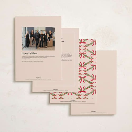 This is a rosy cheeks holiday photo cards with standard by Petra Kern called la porta printing on signature in grand
