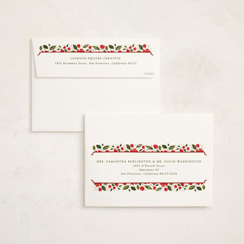 This is a poinsettia holiday photo cards with standard by Erin L. Wilson called florale printing on signature in grand