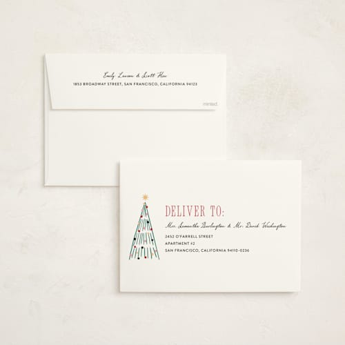 This is a eclipse holiday photo cards with standard by Pixel and Hank called holiday city printing on signature in grand