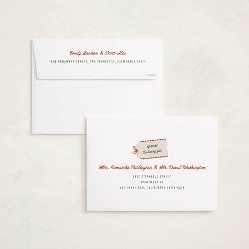 This is a evergreen holiday photo cards with standard by Sarah Curry called berkeley printing on signature in grand