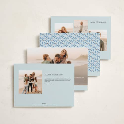 This is a frost holiday photo cards with standard by Alston Foster called greatest joys printing on signature in grand