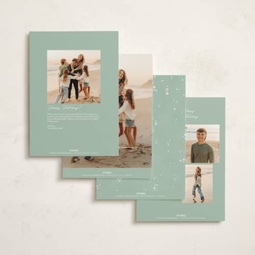 This is a winter holiday photo cards with standard by menci zaga called furry christmas printing on signature in grand