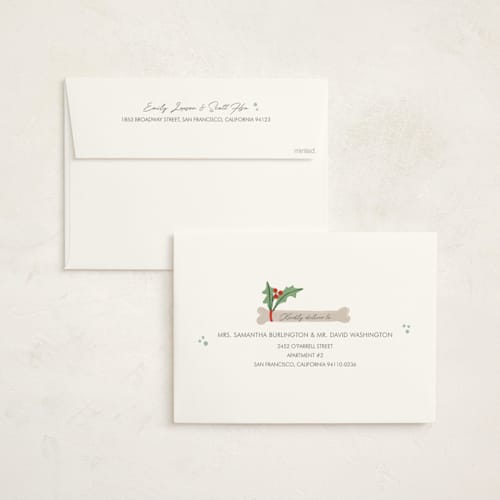 This is a winter holiday photo cards with standard by menci zaga called furry christmas printing on signature in grand
