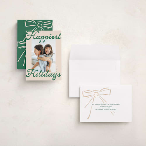 This is a lagoon holiday photo cards with standard by Phrosné Barwood called chappies printing on signature in grand