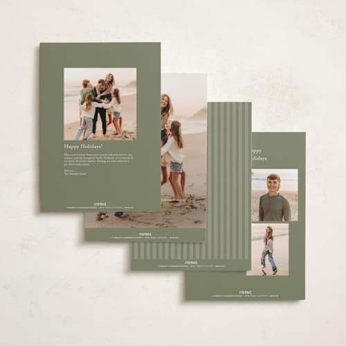 This is a olive holiday photo cards with standard by Amy Kross called harpeth printing on recycled smooth signature in grand