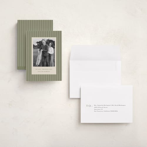 This is a olive holiday photo cards with standard by Amy Kross called harpeth printing on recycled smooth signature in grand