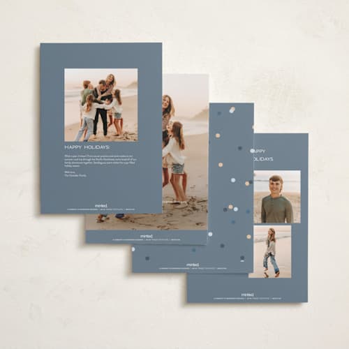 This is a sunlit holiday photo cards with standard by Pixel and Hank called palette printing on signature in grand