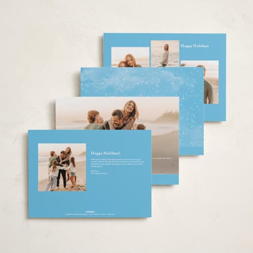 This is a frost holiday photo cards with standard by Anastasia Makarova called so merrier together printing on recycled smooth signature in grand