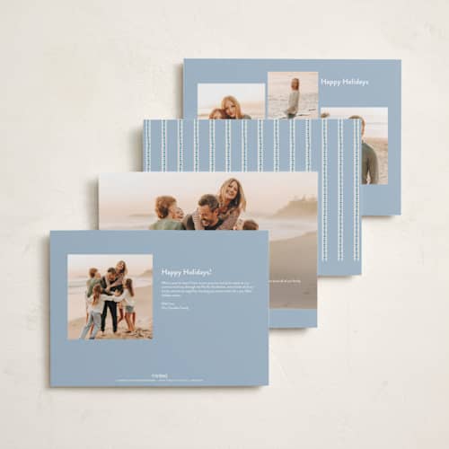 This is a ice holiday photo cards with standard by Pati Cascino called hollis printing on signature in grand