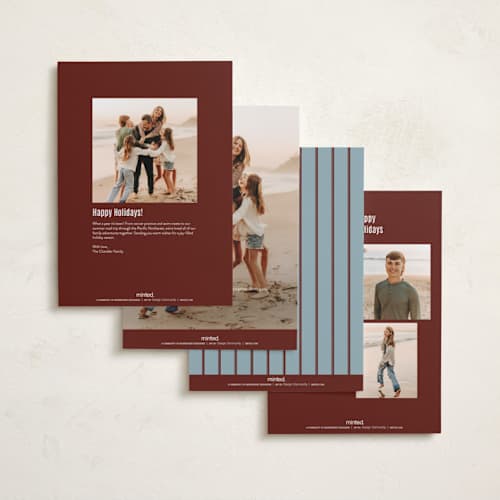 This is a frost holiday photo cards with standard by Ana de Sousa called new foundations printing on signature in grand