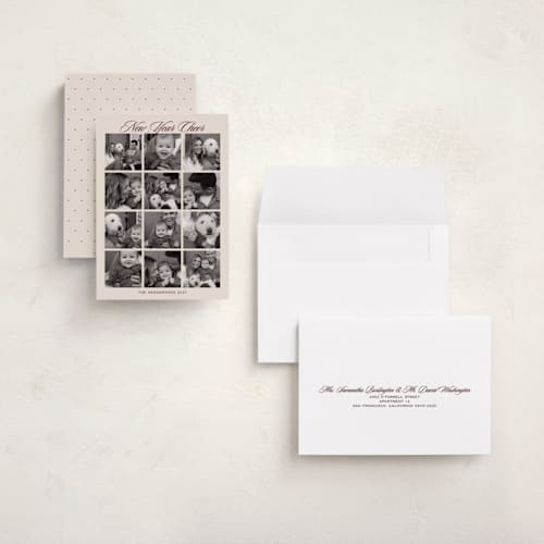 This is a clove holiday photo cards with standard by Ani Somi called the grid printing on signature in grand