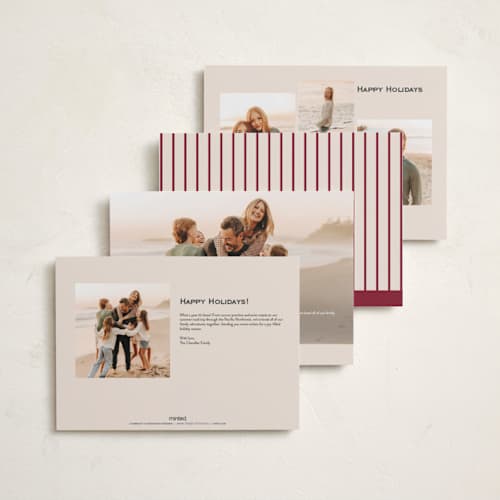 This is a eggnog holiday photo cards with standard by Creo Study called married and bright printing on signature in grand