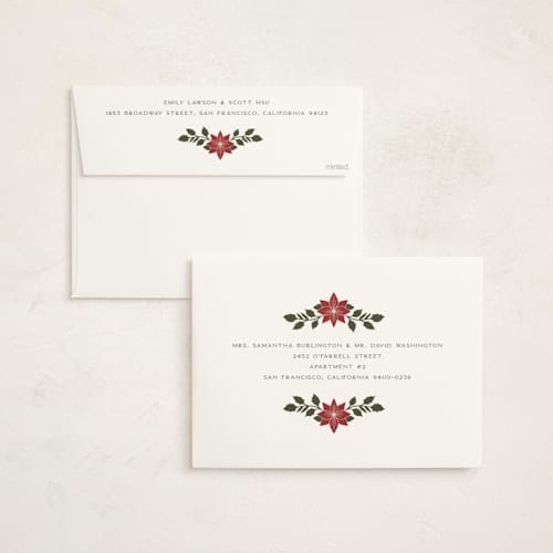 This is a evergreen holiday photo cards with standard by Katharine Watson called holly frame printing on signature in grand