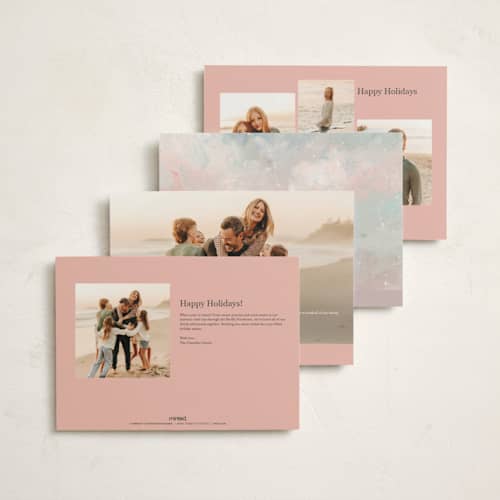 This is a snow holiday photo cards with standard by Lindsay Megahed called wonderful time printing on signature in grand