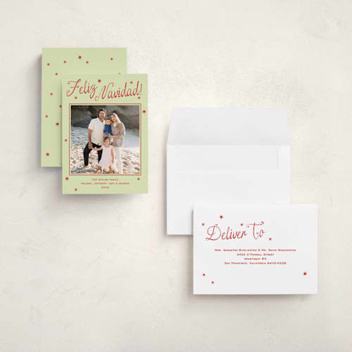 This is a agave holiday photo cards with standard by Megan Davis called espacio printing on signature in grand