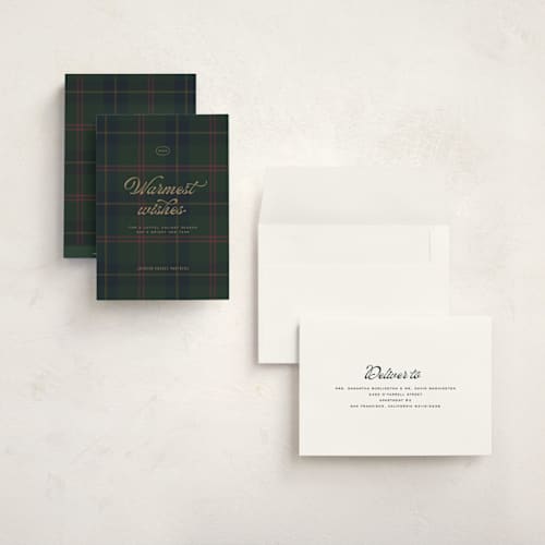 This is a evergreen holiday photo cards with standard by Leia Matt called classic cheer printing on signature in grand