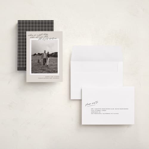 This is a pudding holiday photo cards with standard by Kayla King called grand adventure printing on signature in grand