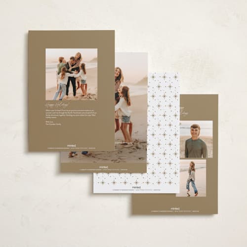 This is a north star foil stamped holiday cards with foil pressed by Susan Asbill called bright printing on recycled smooth signature in grand