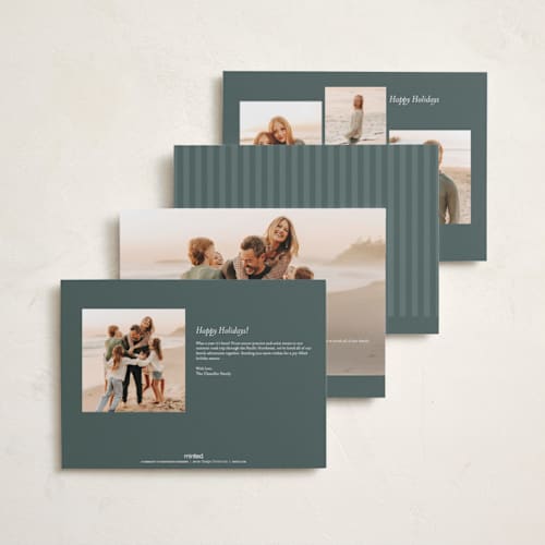 This is a cotton foil stamped holiday cards with foil pressed by Amy Kross called winds printing on signature in grand
