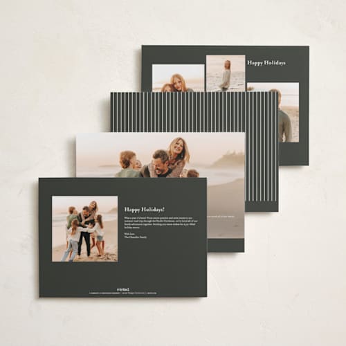 This is a olive foil stamped holiday cards with foil pressed by Petra Kern called oasis printing on signature in grand