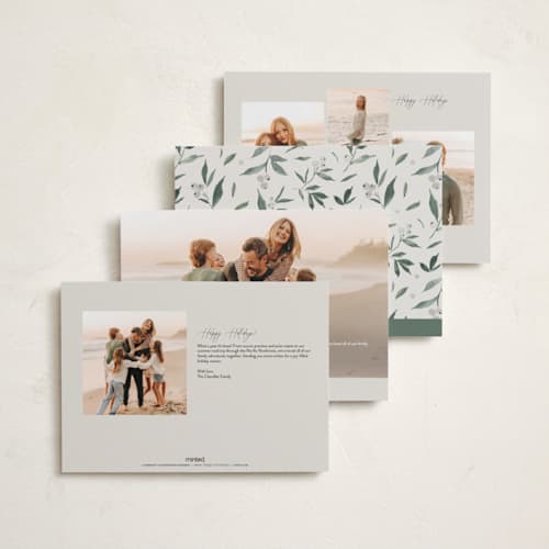 This is a ash foil stamped holiday cards with foil pressed by Everett Paper Goods called pine duo printing on recycled smooth signature in grand