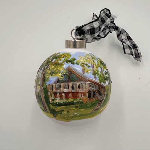 This is a multicolorassorted-colors holiday decorations by Sarah Hall called custom hand-painted home ornament in standard