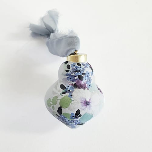 This is a blue holiday decorations by Kate Nelson called soft blue hand painted ornament in standard