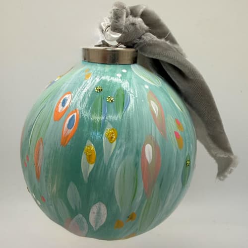 This is a blue holiday decorations by Melissa Stone Mangham called glacier in standard