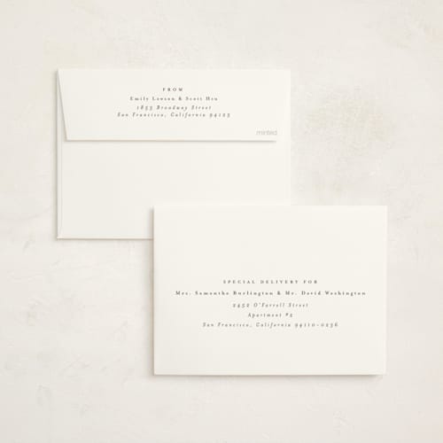 This is a lavender pregnancy announcements with standard by Lea Delaveris called great and small printing on signature in standard