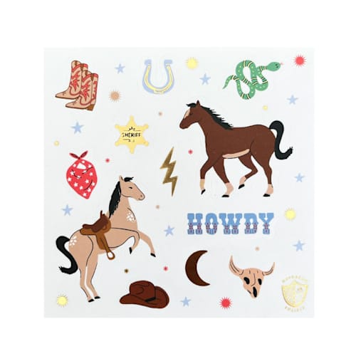 This is a multicolor party favors by Jollity and Co called yeehaw sticker stickers - set of 4 in standard