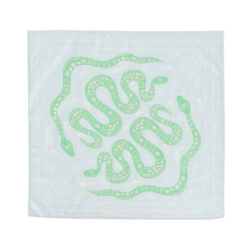 This is a blue party favors by Jollity and Co called yeehaw "snake" bandana in standard