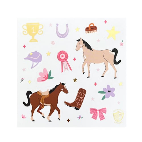 This is a multicolor party favors by Jollity and Co called pony tales sticker set - pack of 4 in standard