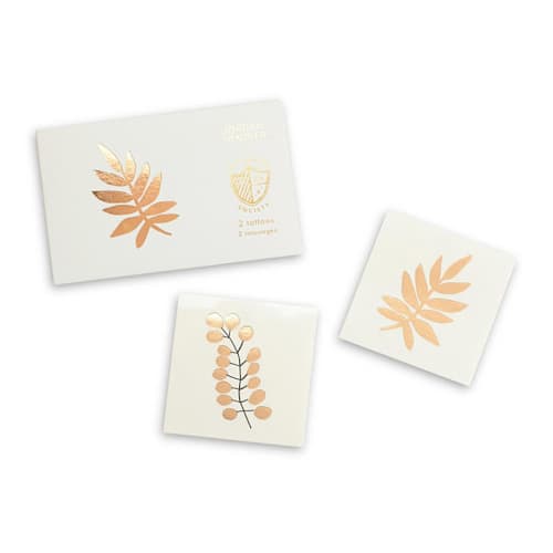 This is a green party favors by Jollity and Co called tropicale temporary tattoos in standard
