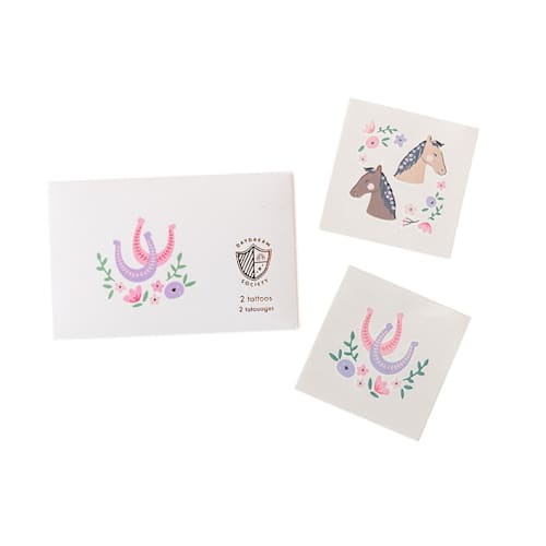 This is a multicolor party favors by Jollity and Co called pony tales temporary tattoos - pack of 2 in standard