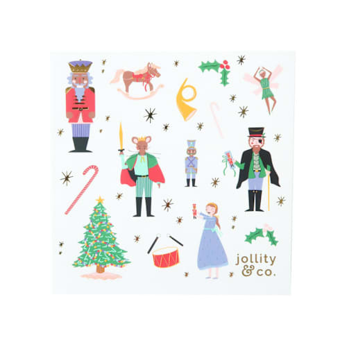 This is a multicolor party favors by Jollity and Co called nutcracker sticker sets - set of 4 sheets in standard