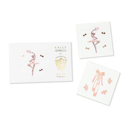 This is a multicolor party favors by Jollity and Co called pirouette temporary tattoos - pack of 2 in standard
