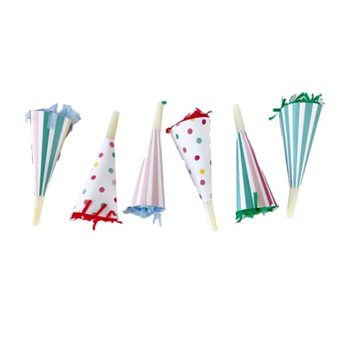 This is a multicolor party favors by Jollity and Co called it's a party fringe blowers - set of 6 in standard