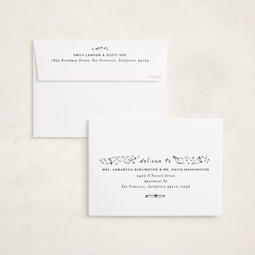 This is a sand graduation invitations with standard by Creo Study called iconic printing on recycled smooth signature in grand