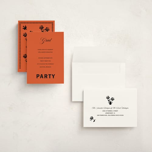 This is a amaro graduation invitations with standard by Studio Suku called bold and demure printing on signature in grand