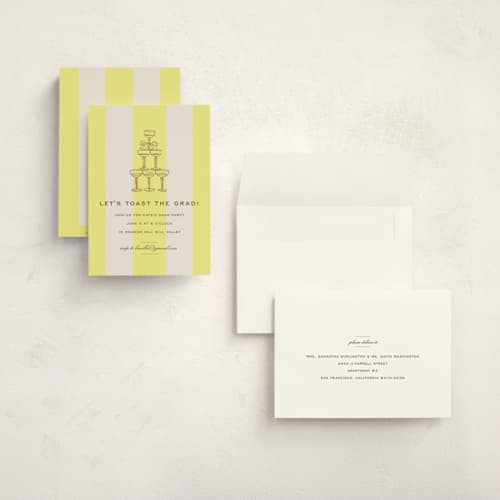 This is a limone graduation invitations with standard by Megan Davis called campania printing on signature in grand