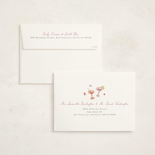 This is a orchid graduation invitations with standard by Cass Loh called cocktails and laughter printing on signature in grand