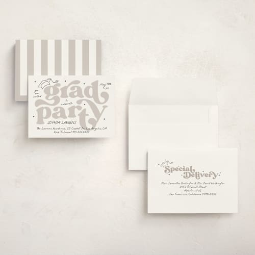 This is a ink graduation invitations with standard by Tamara Hilje called marker printing on signature in grand