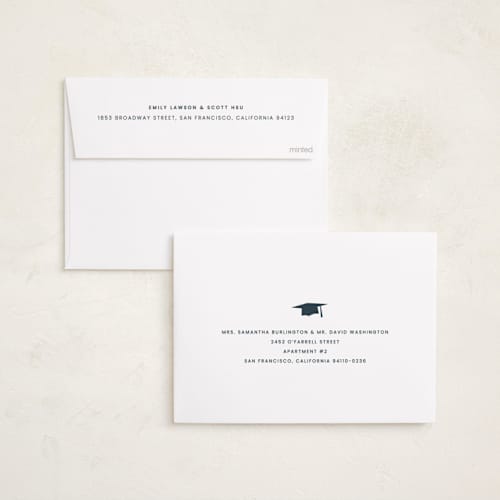 This is a cloud graduation announcements with standard by Sara Hicks Malone called layne printing on recycled smooth signature in standard
