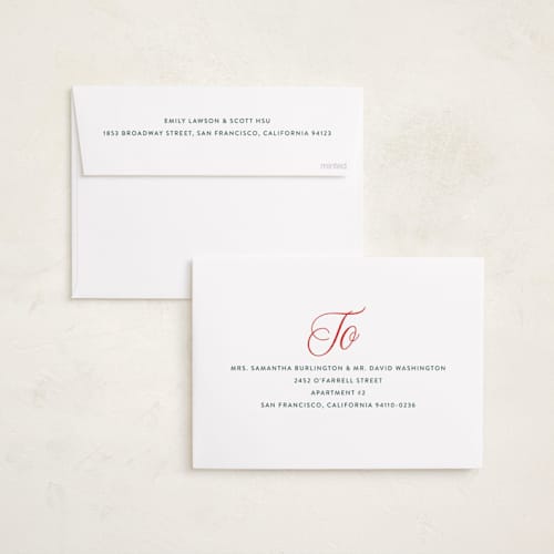 This is a forest graduation announcements with standard by Leia Matt called varsity initial printing on recycled smooth signature in standard