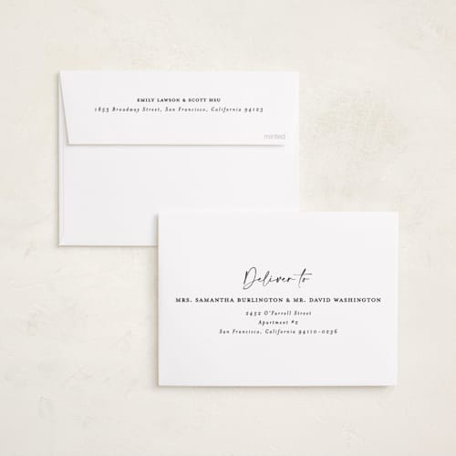 This is a linen graduation announcements with standard by Erica Krystek called signature grad printing on recycled smooth signature in standard