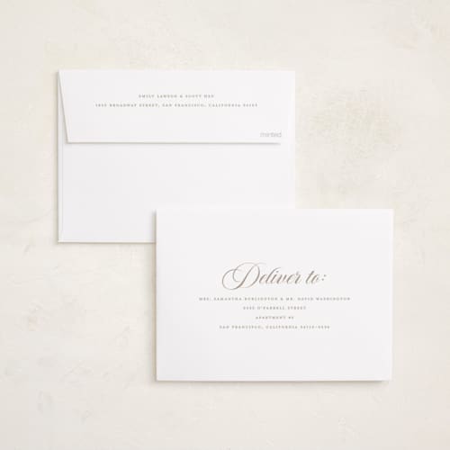 This is a almond graduation announcements with standard by Morgan Kendall called modern curves printing on recycled smooth signature in standard