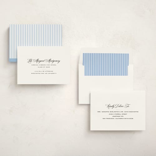 This is a pearl graduation announcements with standard by Megan Davis called cannes printing on signature in standard