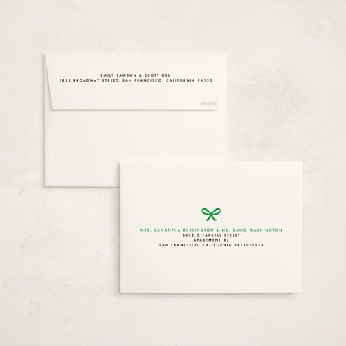 This is a grass graduation announcements with standard by mo kelley called bold initials printing on signature in standard